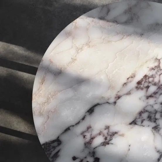 Stół Florence 120 cm viola marmur-biała rama New Works