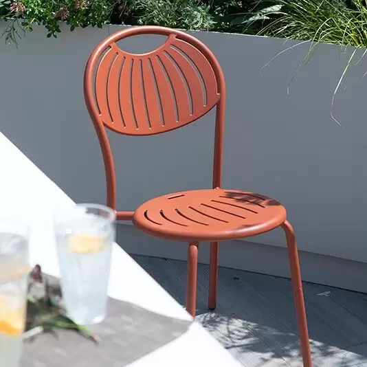 Krzesło barowe do ogrodu Coupole żółte Emu