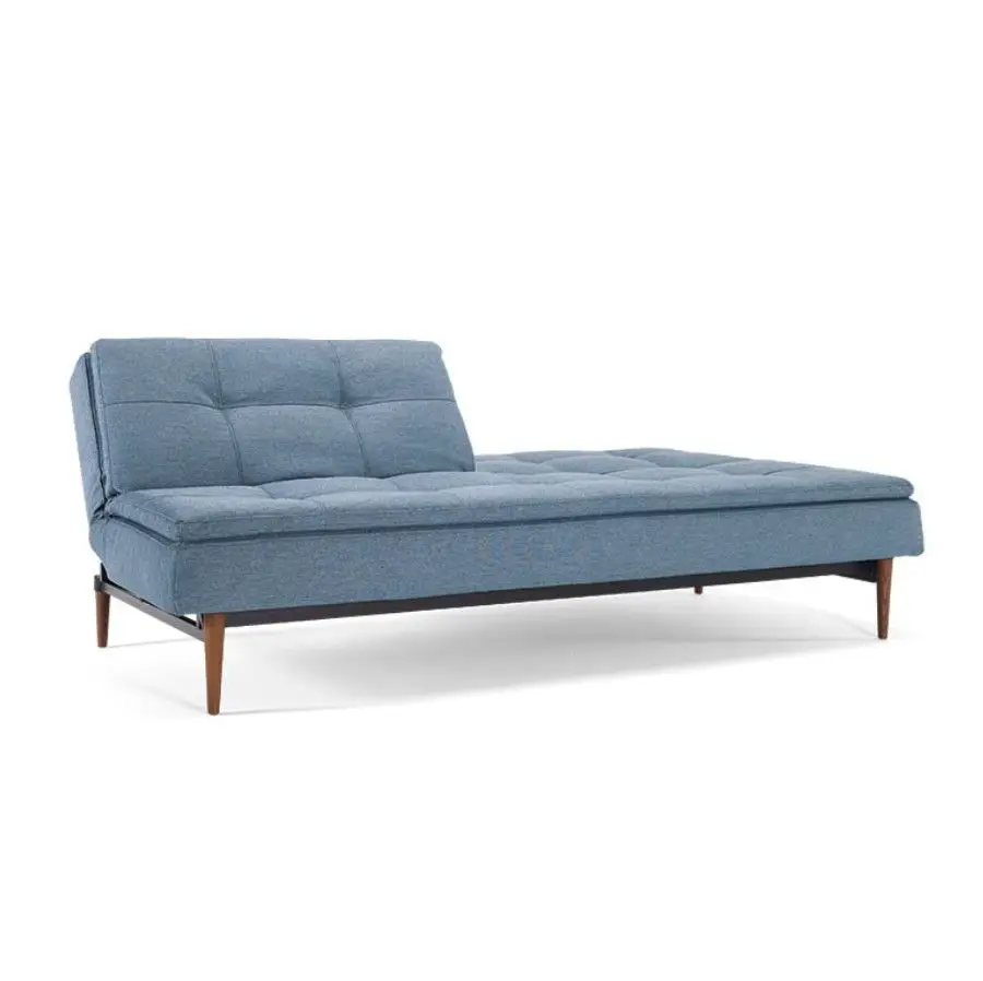 Sofa rozkładana Dublexo 558 Soft Indigo ciemne drewno Innovation