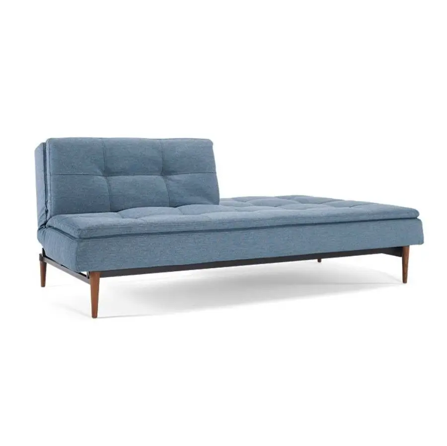 Sofa rozkładana Dublexo 558 Soft Indigo ciemne drewno Innovation