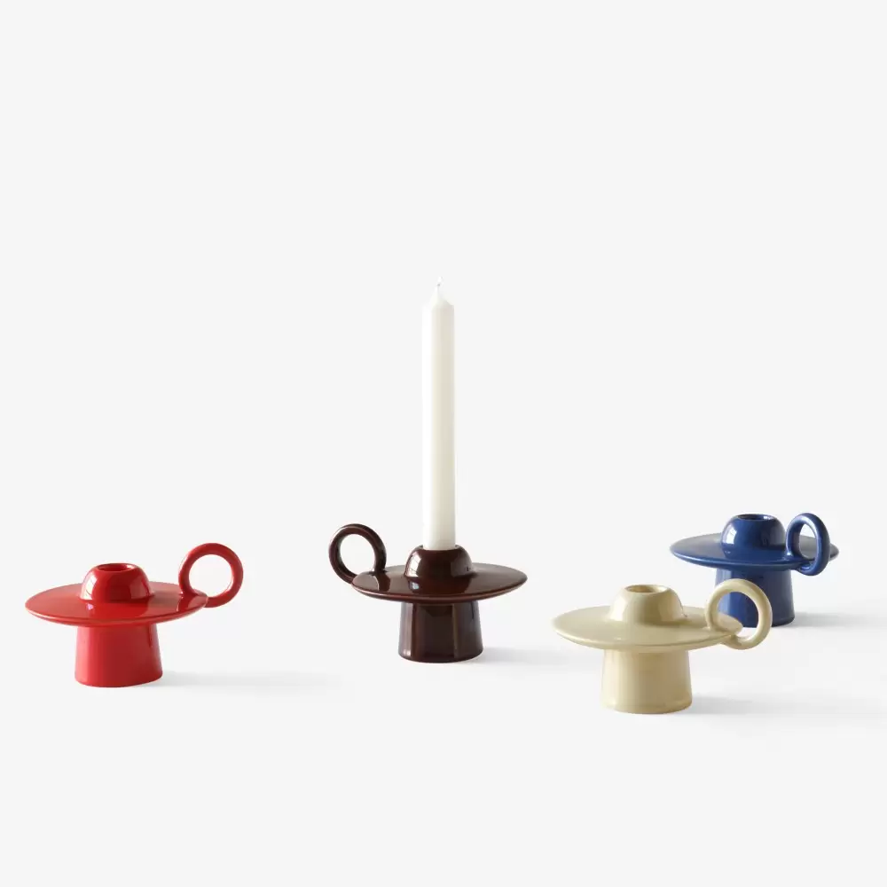 Świecznik Momento Candleholder JH39 Red Brown Andtradition