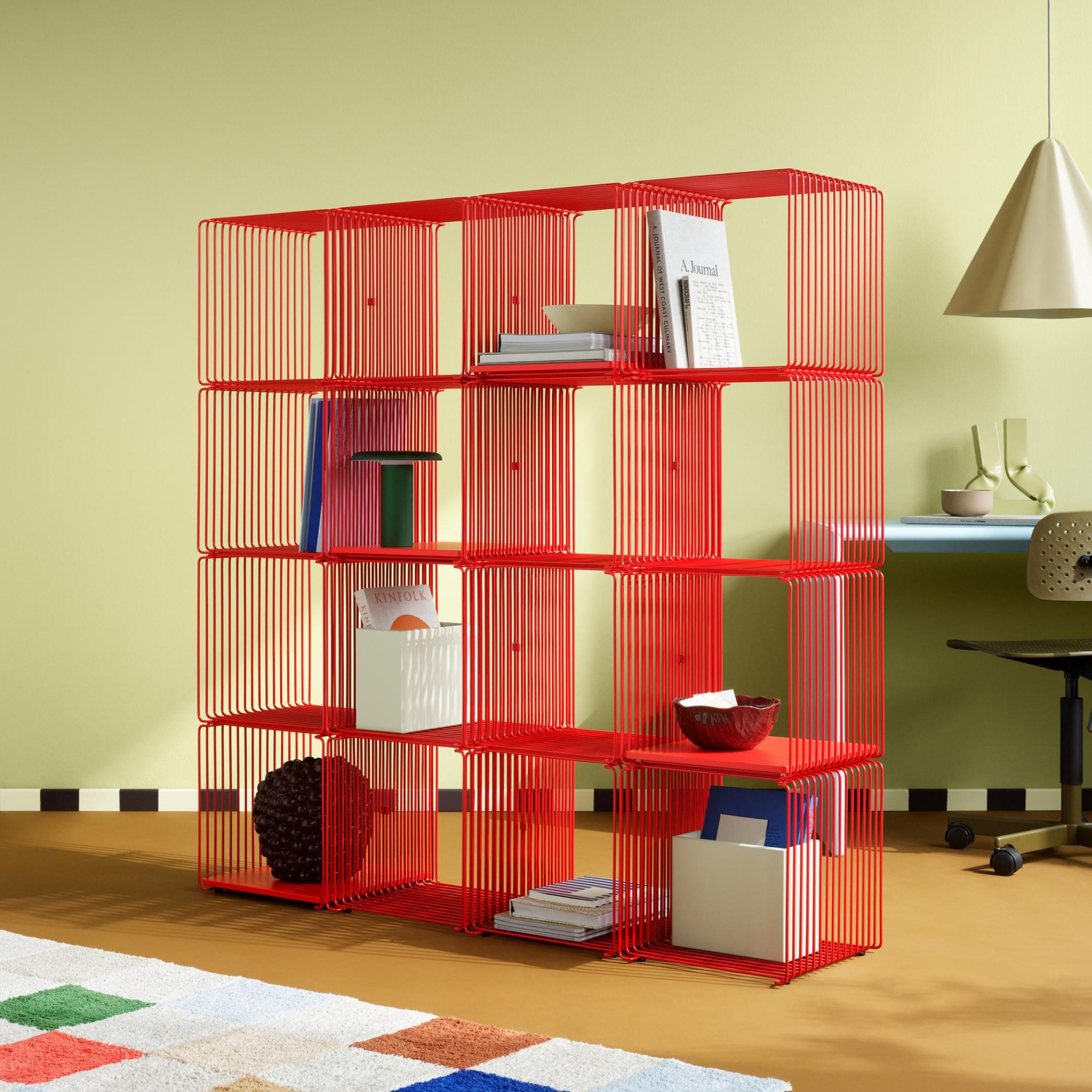 Regał Modułowy Panton Wire Z Półką Niebieski Montana