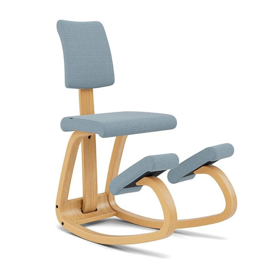 Krzesło Ergonomiczne Variable Plus Jasnoniebieskie, Jasnobrązowe Drewno Varier