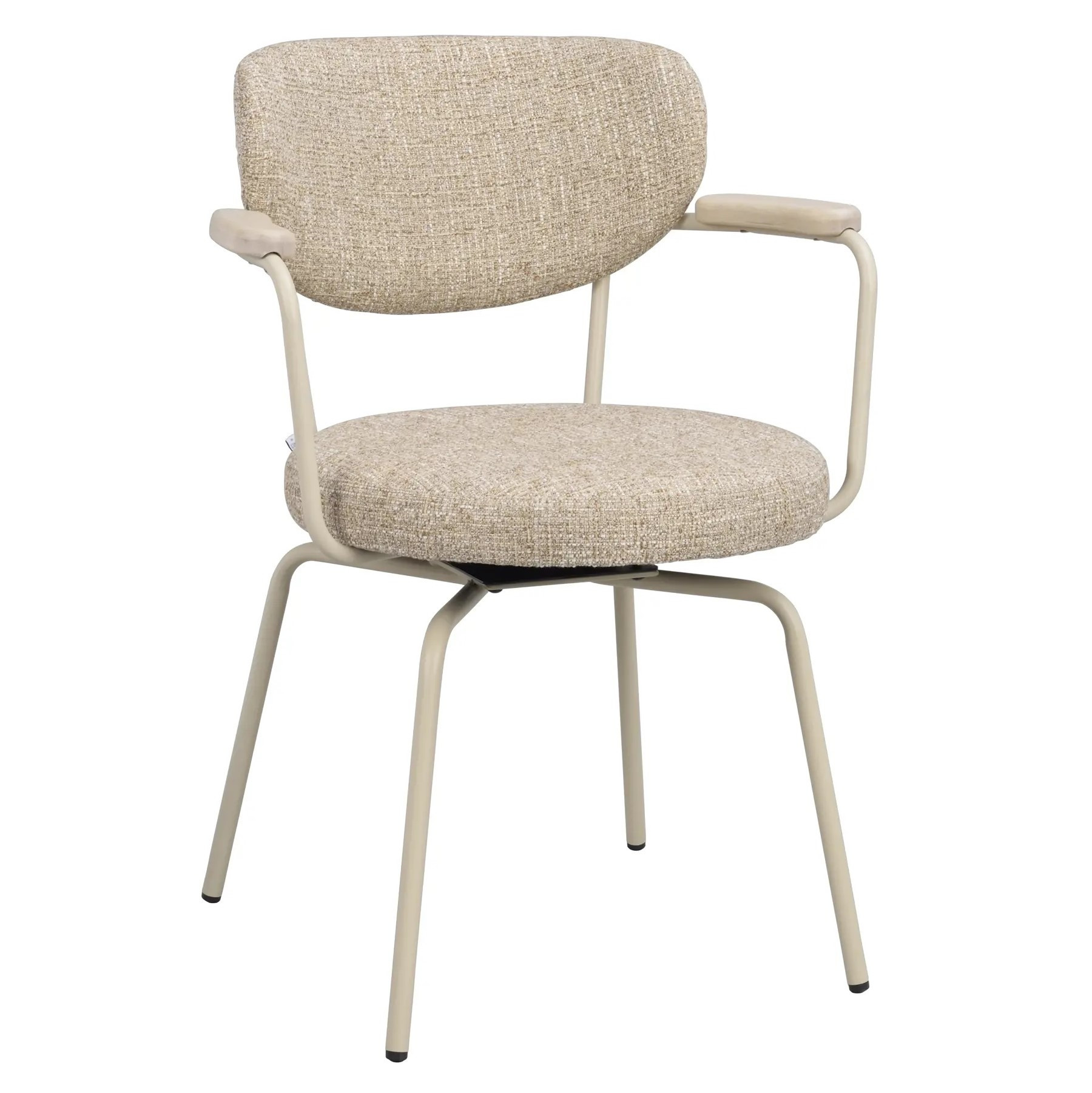 Krzesło Merrick Tkanina Ciemnobeżowa - Podstawa Beżowa Rowico