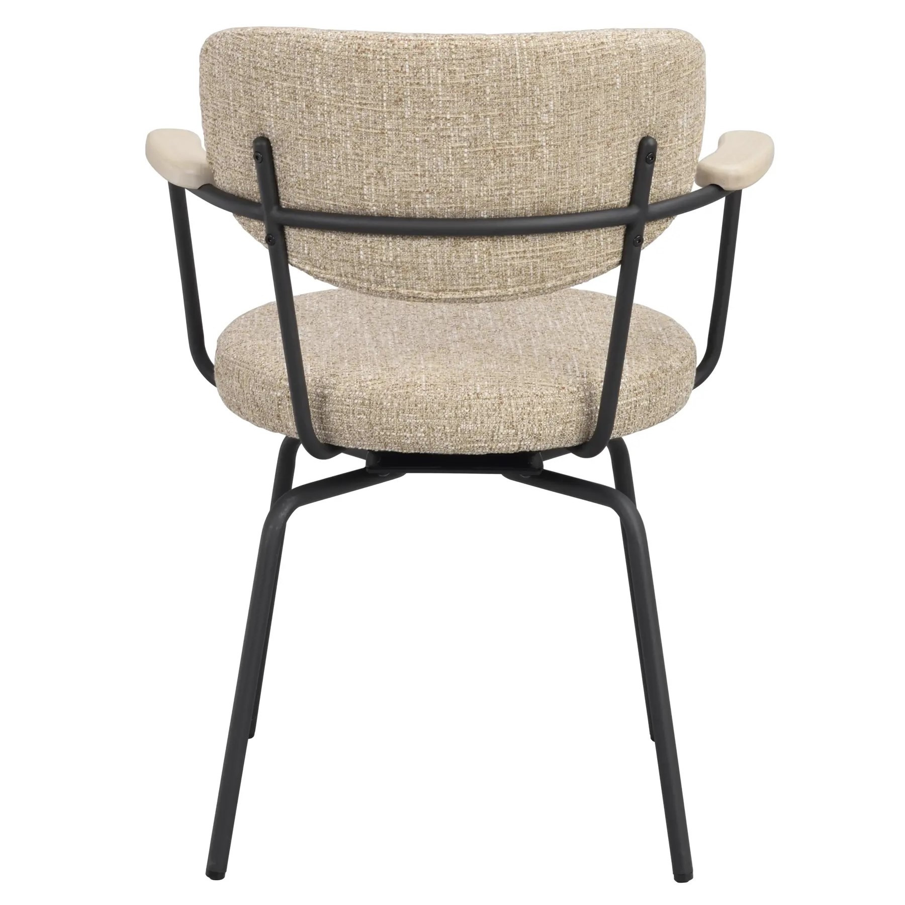 Krzesło Merrick Tkanina Ciemnobeżowa - Podstawa Czarna Rowico