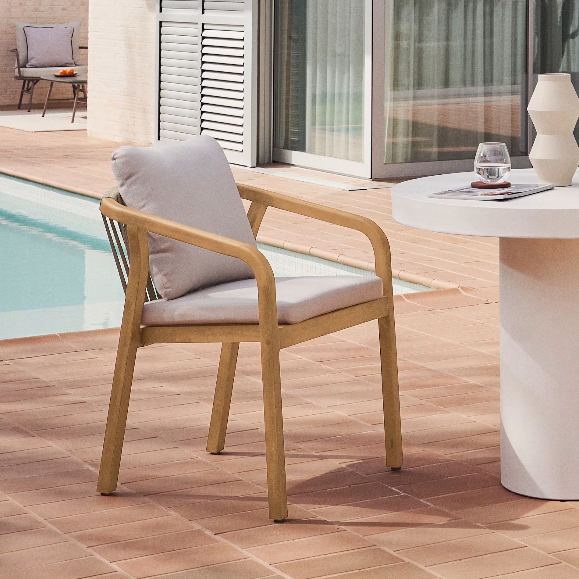 Krzesło Ogrodowe Malaret Beżowe Kave Home