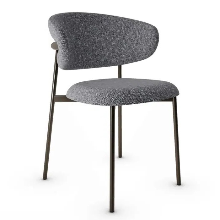 Krzesło Oleandro Metalowa Podstawa Antracytowe Calligaris