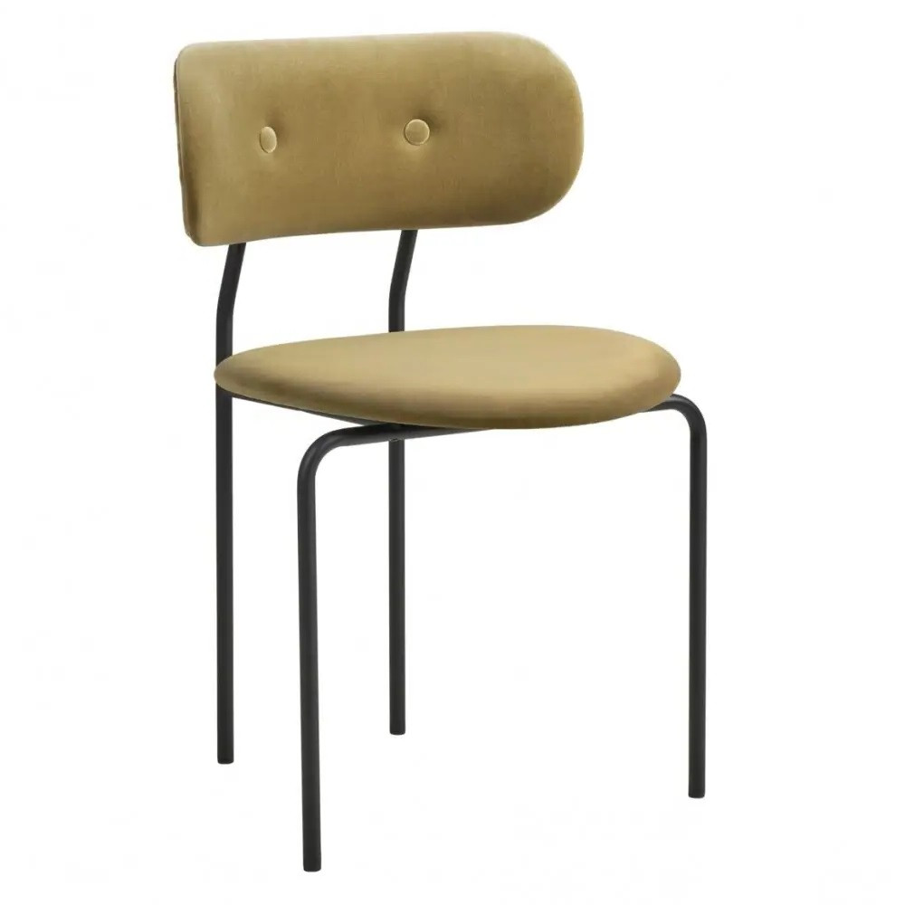 Krzesło Coco Velvet Grey Green Gubi