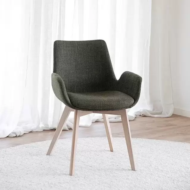 Krzesło Drimsdale zielone-dąb bielony Rowico
