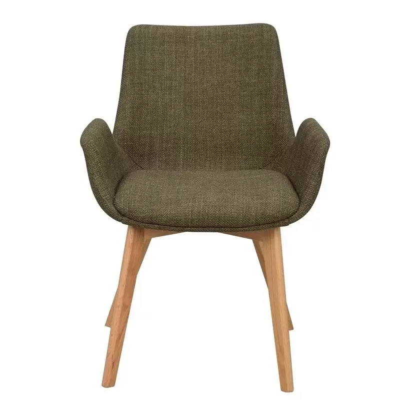 Krzesło Drimsdale zielone-dębowe nogi Rowico