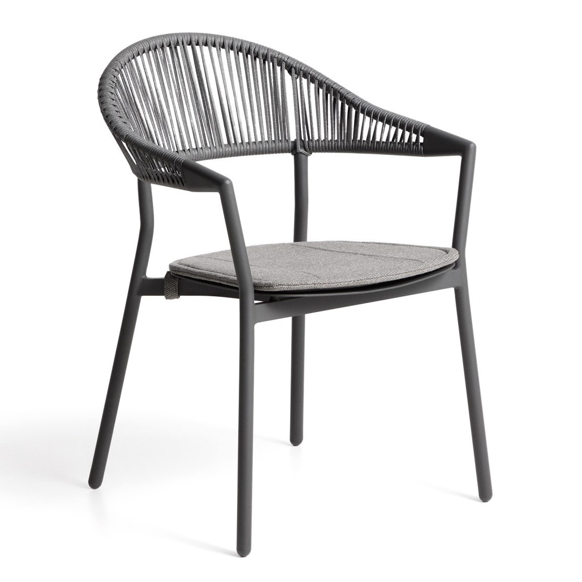 Krzesło Ogrodowe Alimia Grafitowe Kave Home