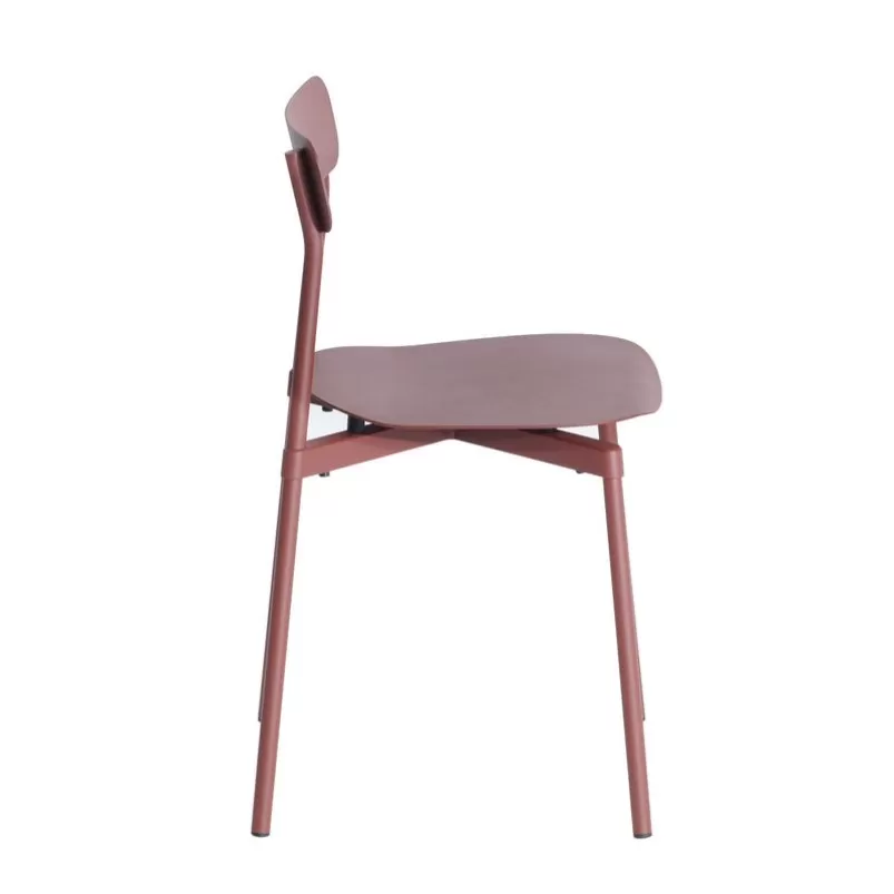 Krzesło ogrodowe Fromme brązowo-czerwone Petite Friture