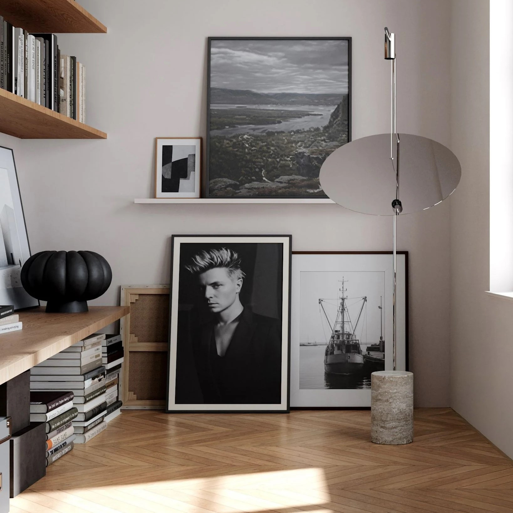 Lampa Podłogowa The Moon Chromowana 101 Copenhagen