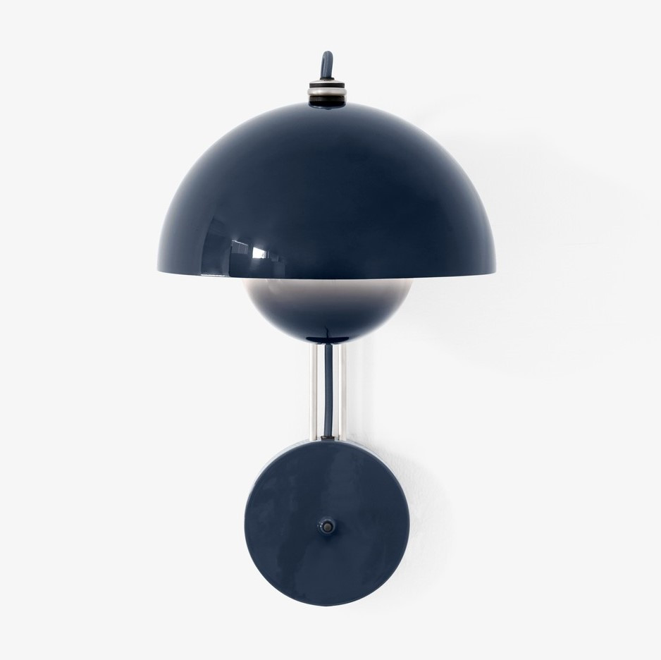 Lampa Ścienna Flowerpot Vp8 Steel Blue Andtradition