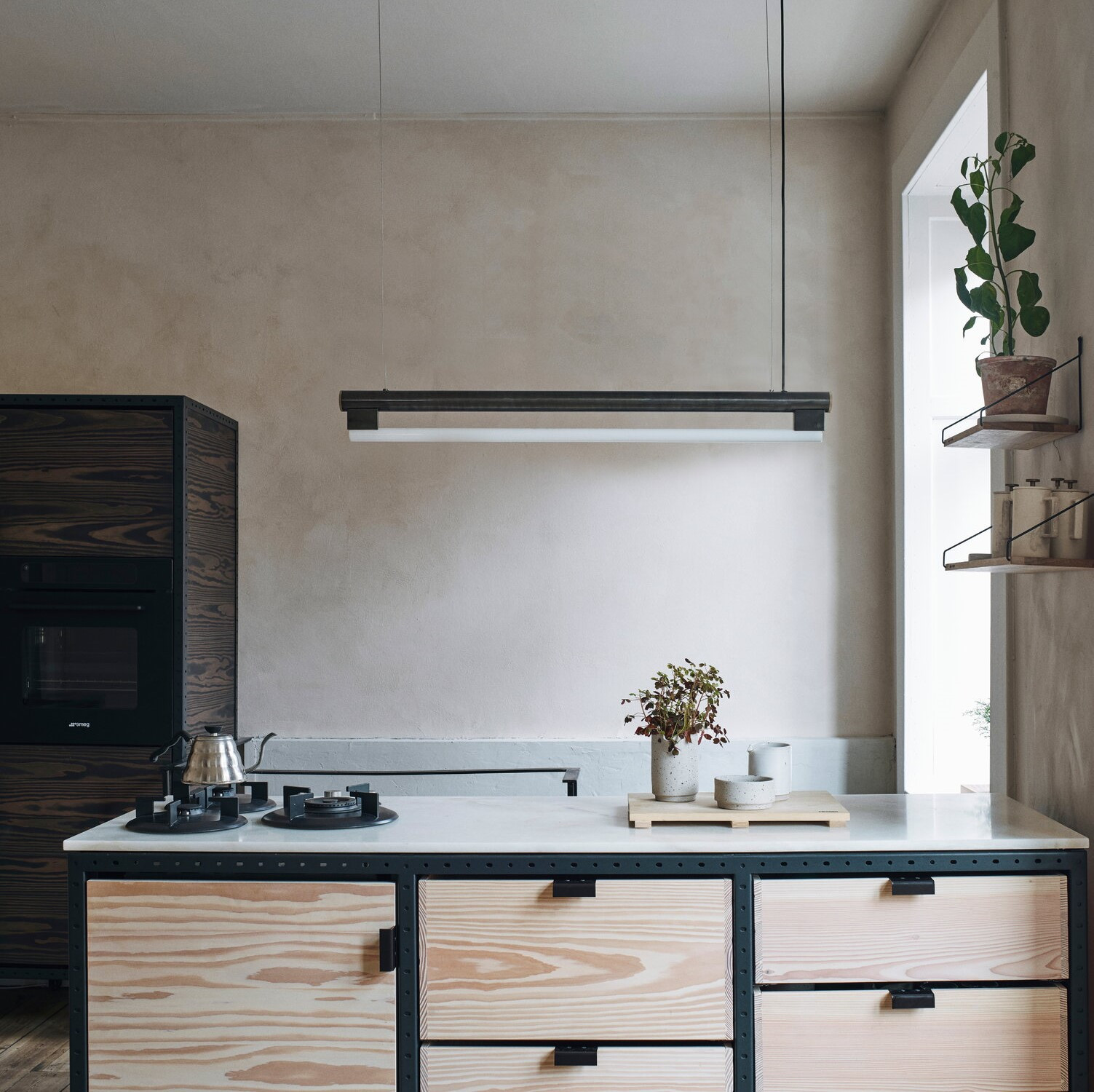 Lampa Wisząca Eiffel Single 1000 Gunmetal Steel Frama