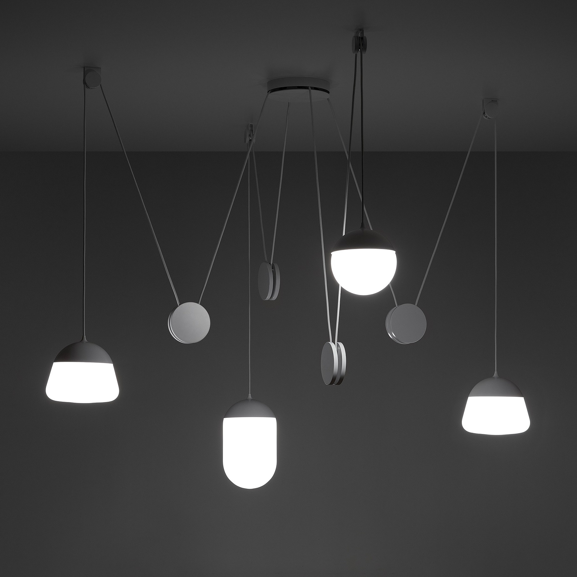 Lampa Wisząca Planets 4 Opalizowana Brokis