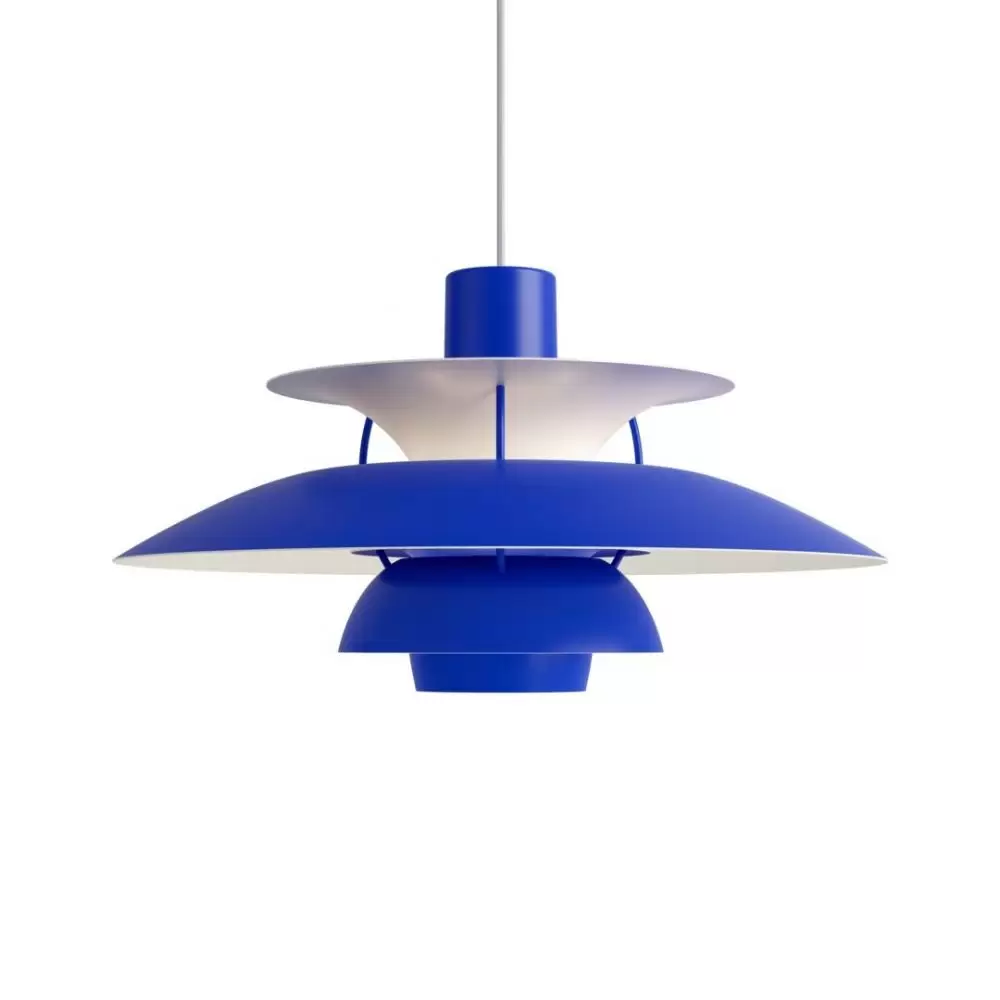 Lampa wisząca PH 5 monochromatyczna niebieska Louis Poulsen