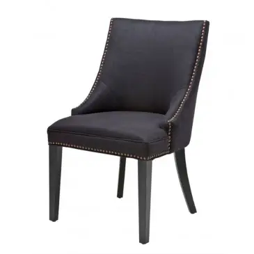 Krzesło stołowe Bermuda czarne Eichholtz