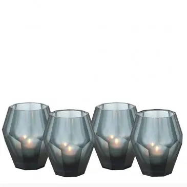 Świeczniki Tealight Holder Okhto set of 4 niebieski Eichholtz