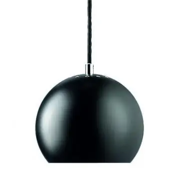 LAMPA WISZCA BALL CZARNA MATOWA 18 CM FRANDSEN