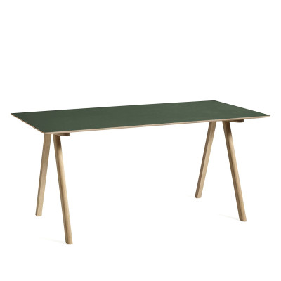 Biurko CPH10 naturalny dąb - zielone linoleum Hay