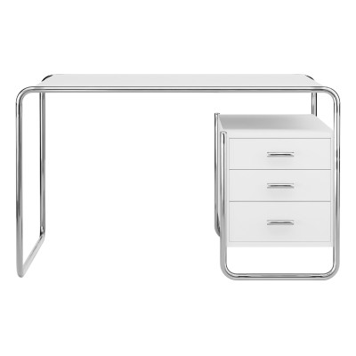 Biurko S 285/2 Z Szufladami Białe Thonet