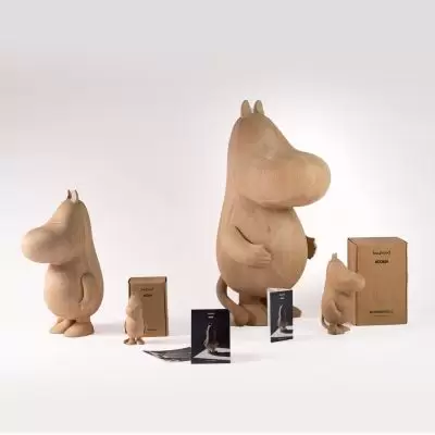 Figurka Dekoracyjna Moomin x MOOMINTROLL Dąb Naturalny L Boyhood