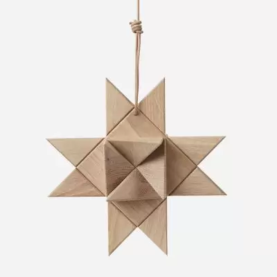 Figurka Dekoracyjna Fröbel Star Hanging Dąb Naturalny