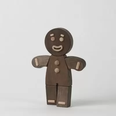 Figurka Dekoracyjna Gingerbread Man Dąb Ciemny S
