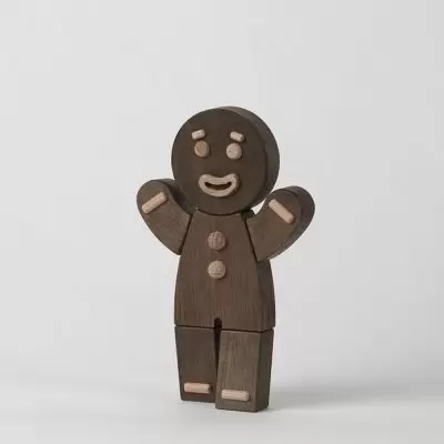 Figurka Dekoracyjna Gingerbread Man Dąb Ciemny S