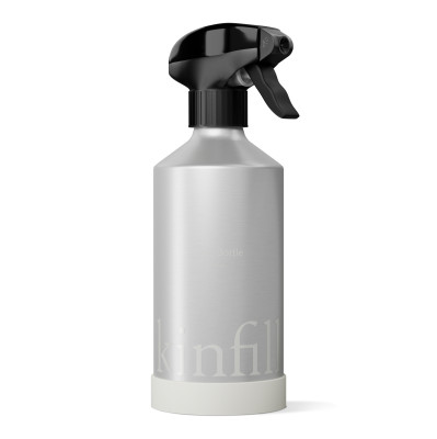 Aluminum bottle Ever bottle with glass cleaning liquid and mirrors silver cinema