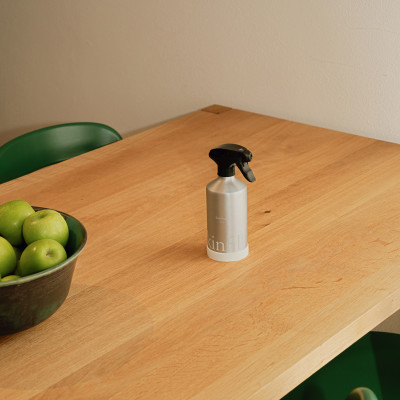 Aluminum bottle Ever bottle with glass cleaning liquid and mirrors silver cinema