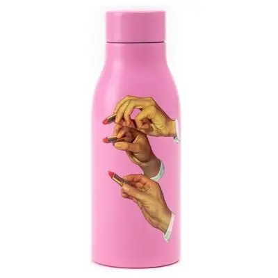 Butelka termiczna Toiletpaper Lipstick różowa Seletti