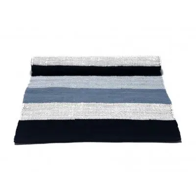 DYWAN BAWEŁNIANY BLUE STRIPES RUG SOLID