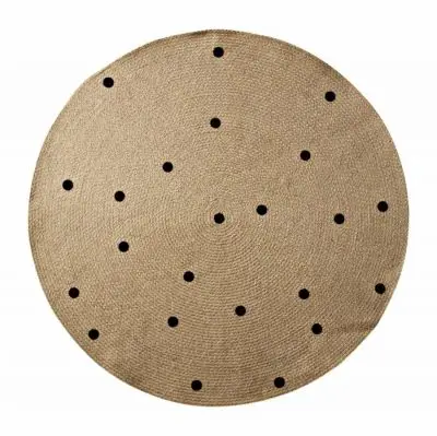 Dywan Okrągły Black Dots 100 Cm Ferm Living