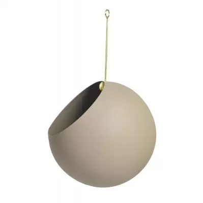 Doniczka Wisząca Globe 17 Cm Taupe Aytm