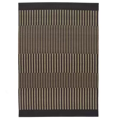 Dywan Listras Black Beige Karpeta