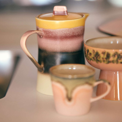 Dzbanek ceramiczny do herbaty 70s sunset HKliving