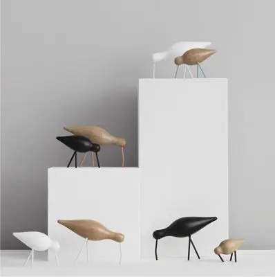 FIGURKA DEKORACYJNA SHOREBIRD ŚREDNIA BIAŁA-DĄB NORMANN COPENHAGEN