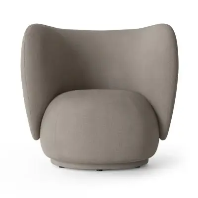 Fotel Rico brushed ciepa szaro FERM LIVING