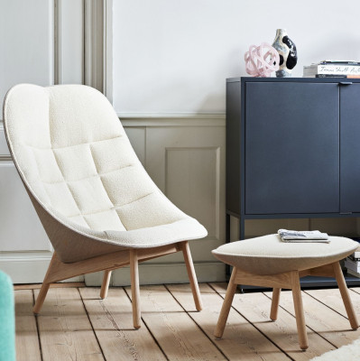 Fotel Uchiwa Quilted - Flamiber Cream HAY