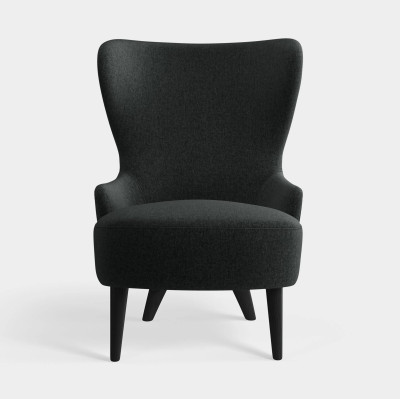 Fotel Wingback Micro kvadrat Melagne Dark Grey Tom Dixon