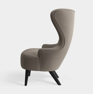 Fotel Wingback Micro kvadrat hero 2 grey Tom Dixon