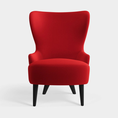 Fotel Wingback Micro kvadrat hero 2 orange-red Tom Dixon