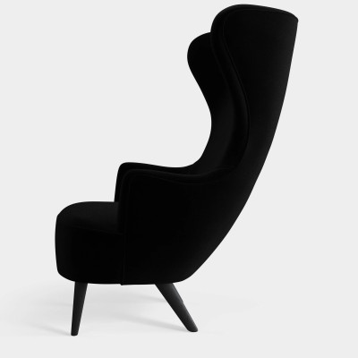 Fotel Wingback kvadrat hero 2 black Tom Dixon