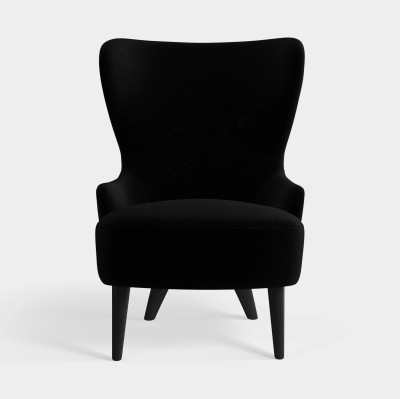 Fotel Wingback Micro kvadrat hero 2 black Tom Dixon