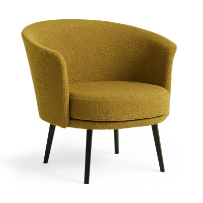 Fotel Dorso czarna stal - Flamiber Olive HAY