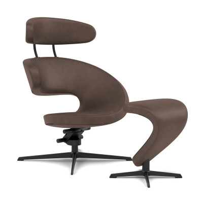 Fotel ergonomiczny Peel z podnóżkiem brązowy Varier