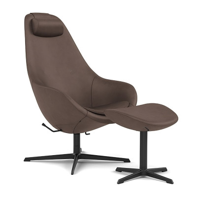 Fotel ergonomiczny z podnóżkiem Kokon brązowy, Dunes Dark Brown 21001 Varier
