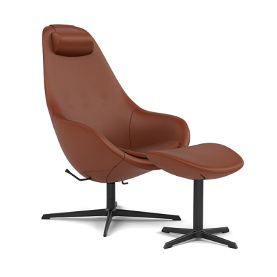 Fotel ergonomiczny z podnóżkiem Kokon cognac, Noir Cognac 31322 Varier